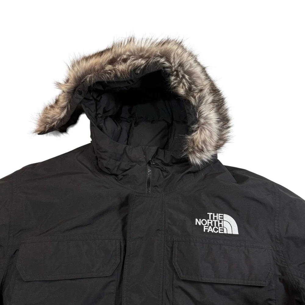 The North Face McMurdo Bomber Jacket Black Mens XXL NF0A5GD9 Faux Fur Hood